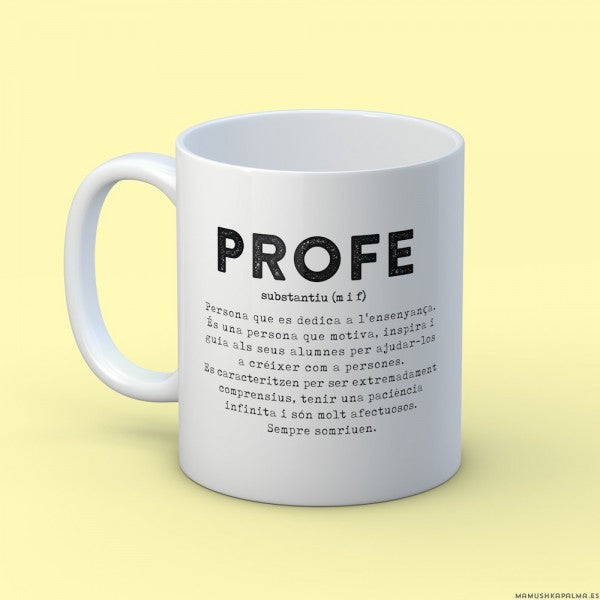 Taza “Profe definición"
