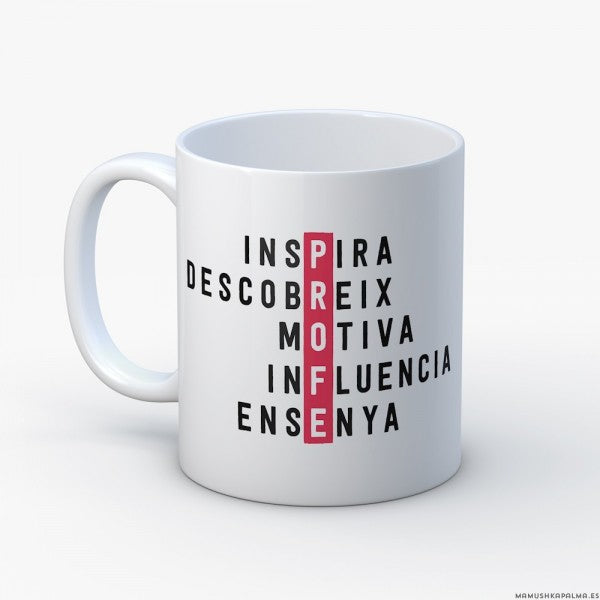 Taza “PROFE palabras"