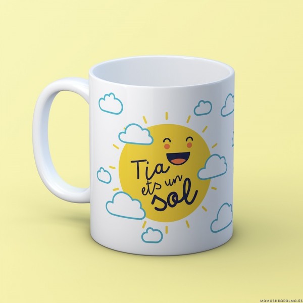 Taza “Tía eres un sol”