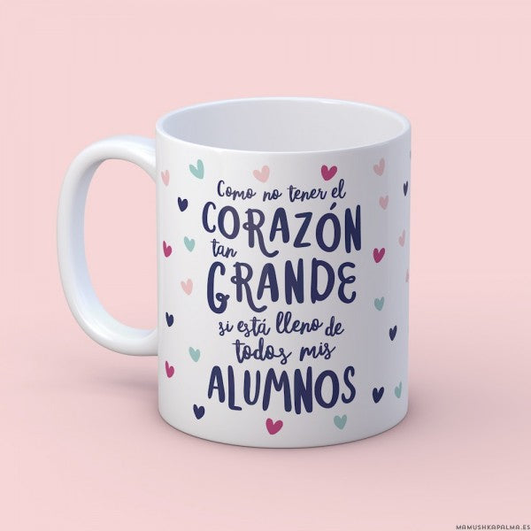 Taza “Corazón grande profe"