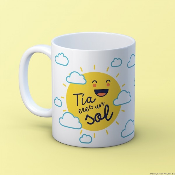 Taza “Tía eres un sol”