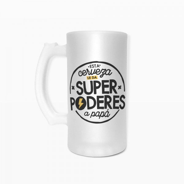 Jarra de cerveza "Superpoderes"