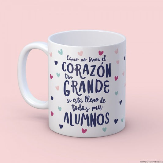 Taza “Corazón grande profe"